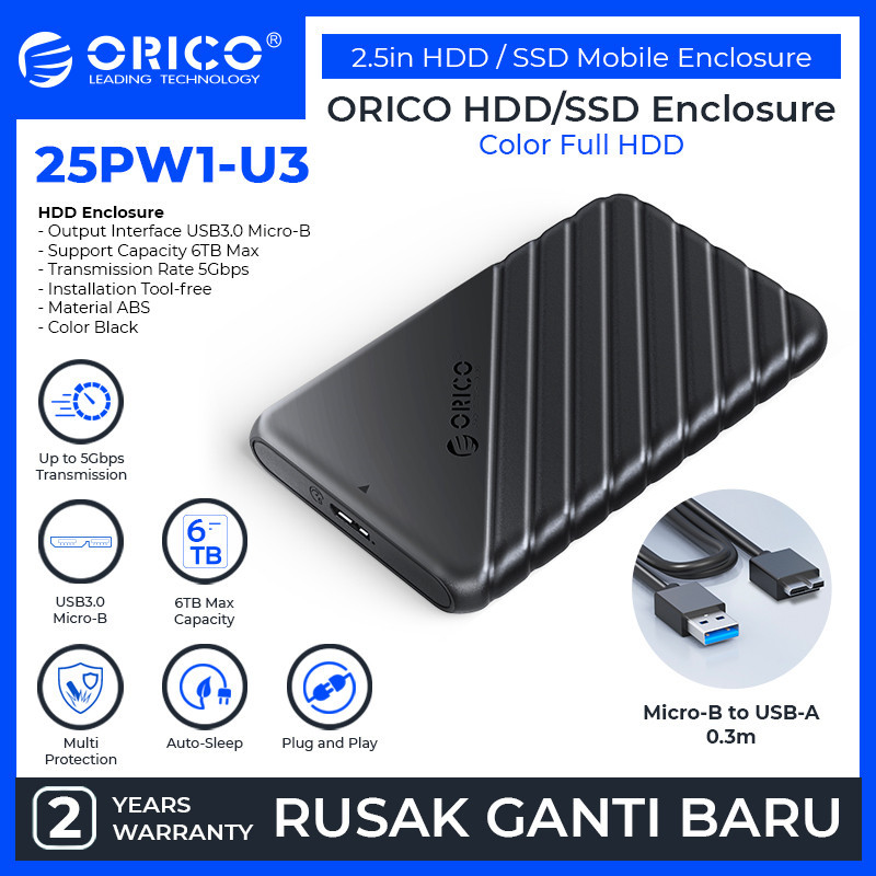 Review Jujur: ORICO 25PW1-U3, 7 Poin Krusial Sebelum Beli Enclosure HDD 2.5 Inci