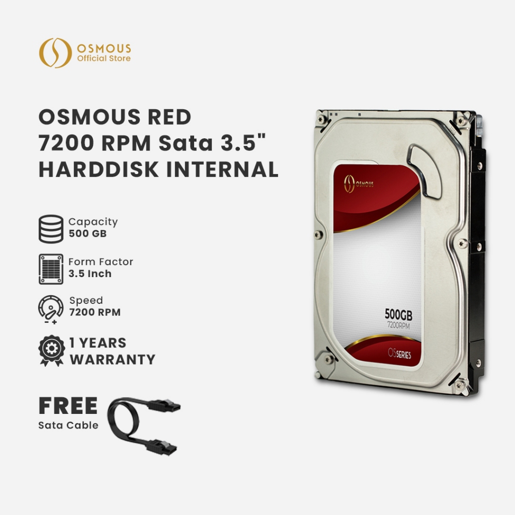 Osmous Red 500GB: Analisis Mendalam Hardisk PC 7200RPM untuk Penyimpanan Sekunder di 2024
